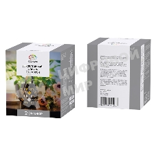 Декоративный фонарь со свечкой, плетеный корпус, бронза, размер 14х14х16,5 см, цвет теплый белый