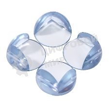 Прозрачные круглые накладки-протекторы для мебели (4.2x4.2x1.5 см). 4 шт.