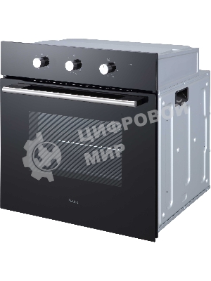 Духовой шкаф встраиваемый полноразмерный Evelux EO 620 B, 60 см, 8 режимов, 65л, черное стекло