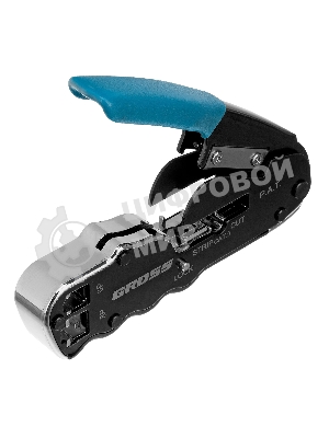 Клещи для обжима телефонных и компьютерных клемм Gross RJ45, 8P и RJ11/12, 6P, компакт., CAT5