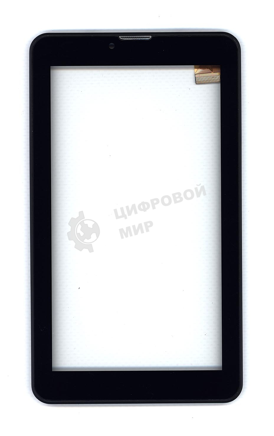 Сенсорное стекло (тачскрин) для Irbis TZ726, черное с рамкой