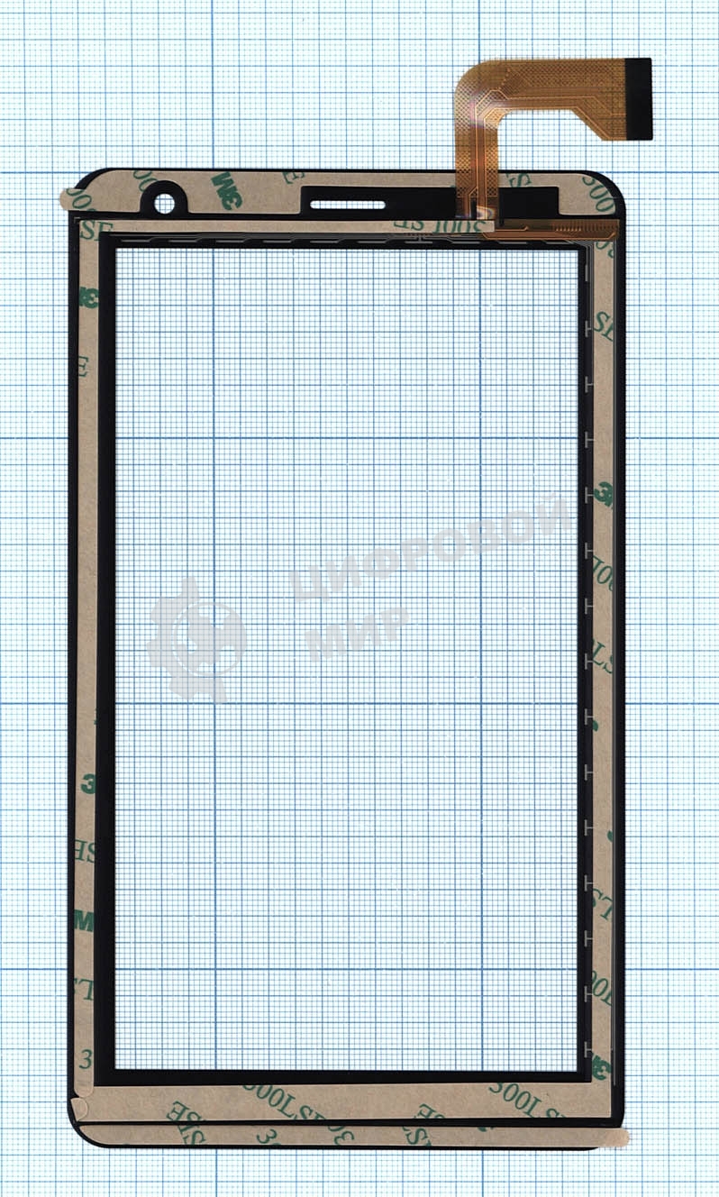 Сенсорное стекло (тачскрин) для Irbis TZ728, черное