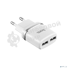 Сетевое зарядное устройство C12 Smart dual USB charger, белый