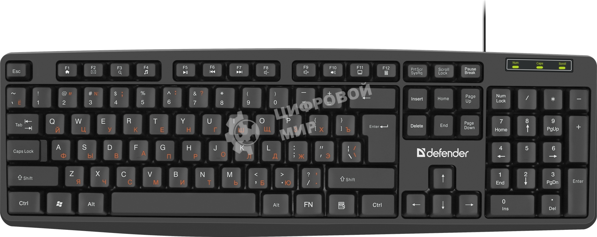 Клавиатура проводная Defender Concept HB-164, USB, черный