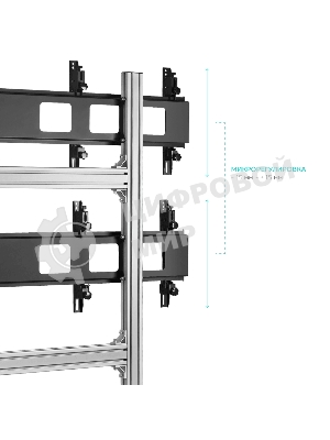 Напольный мобильный стенд ONKRON FSPRO2L-22 для видеостен 2х2 4 x 40”- 50