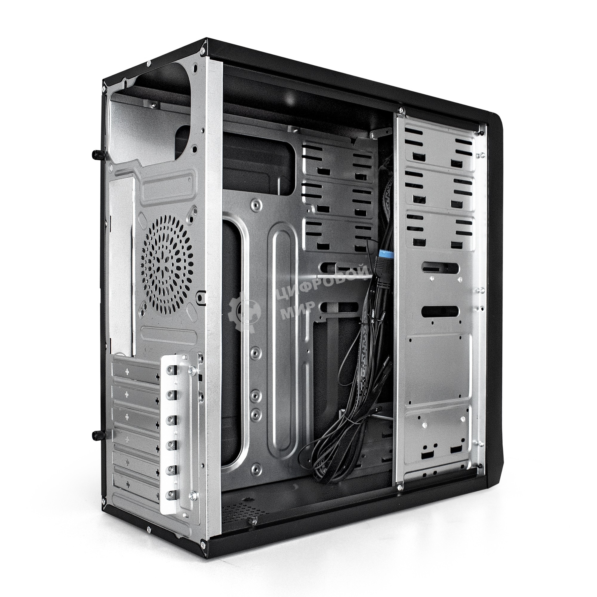 Компьютерный корпус Miditower ExeGate CP-603 Black, ATX, (без БП), 2хUSB+2хUSB 3.0, Audio