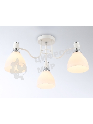 Светильник Ambrella light TR303302/3 WH/CH/FR белый/хром/белый матовый E27*3 max 60W D600*270