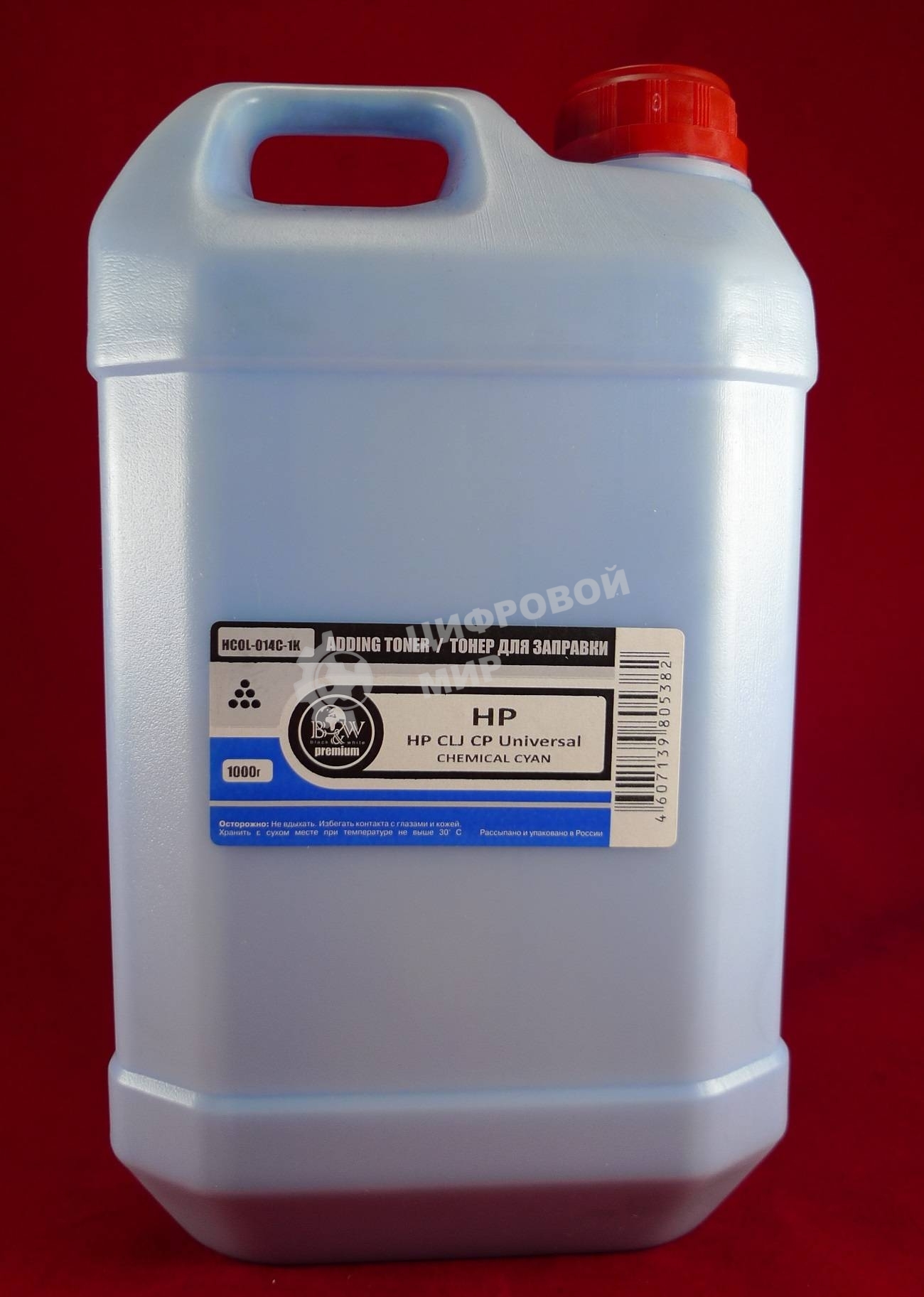 Тонер HP Color Universal Cyan химический (LJ 1600/2600/3600/3800/4600/4650/4700/5500, CP1210/1510/1025/2025/3505/3525/4525/5225/6015/680, M553 Canon LBP2510/5000/5050/5100) (кан. 1кг) BW Premium фас. Россия