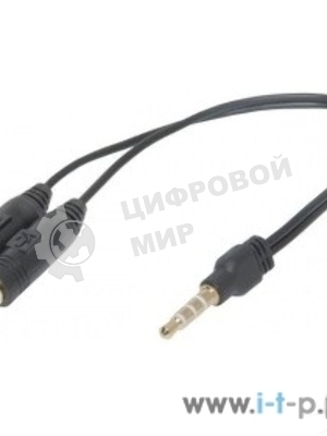 Переходник Defender Headset Jack 2x3.5jack - 3.5 4pin jack 0,15м