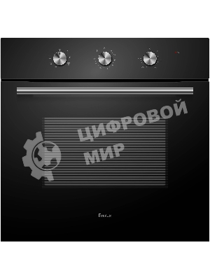 Духовой шкаф встраиваемый полноразмерный Evelux EO 620 B, 60 см, 8 режимов, 65л, черное стекло