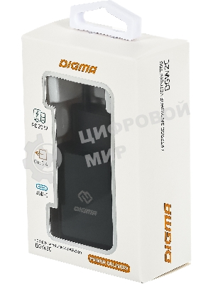 Сетевое зарядное устройство Digma DGW2C 3A PD черный