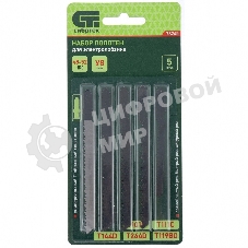 Набор полотен для электролобзика по дереву Сибртех, 5шт.