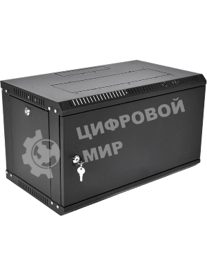 Шкаф телекоммуникационный настенный разборный ЦМО ЭКОНОМ 9U (600 x 350) дверь металл, черный (ШРН-Э-9.350.1-9005)