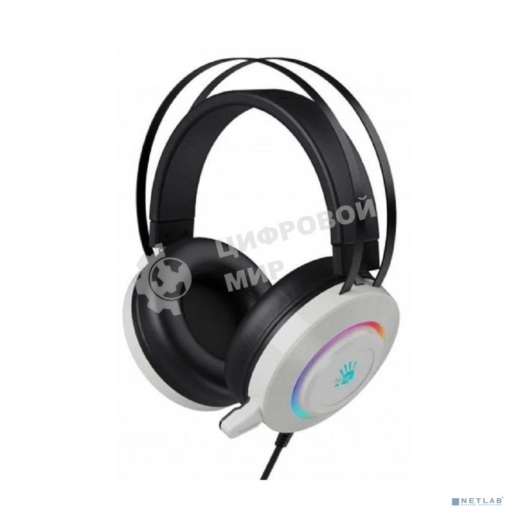 Гарнитура проводная с микрофоном A4Tech Bloody G521 белый 2.3м мониторные оголовье (G521 (WHITE))