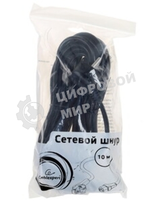 Кабель питания Cablexpert Schuko-C13, 3х0.5мм2, 6А, с заземлением, 1.8м, черный, без инд.уп., 500 шт [PC-186-1-2]