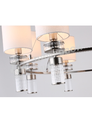Люстра Ambrella light LH71293/8 SN/WH никель/белый E14/8 max 40W D830*780