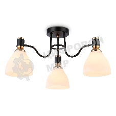 Светильник Ambrella light TR303303/3 BK/GD/FR черный/золото/белый матовый E27*3 max 60W D600*270
