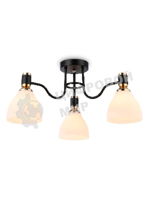 Светильник Ambrella light TR303303/3 BK/GD/FR черный/золото/белый матовый E27*3 max 60W D600*270