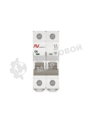 Выключатель автоматический Averes AV-6 2P 6A (C) 6kA