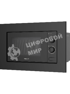 Встраиваемая микроволновая печь Weissgauff HMT-2016 BGL Flat Table черный, 20 л, 700 Вт, переключатели - поворотный механизм