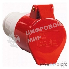Розетка кабельная 32А 380В 3P+PЕ ССИ-224 IP44 ИЭК PSR22-032-4