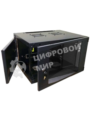 Шкаф настенный Lanmaster Next TWT-CBWNG-9U-6X4-BK 9U 550x450 мм пер. дв. стекл съемные бок. пан. 60 кг черный
