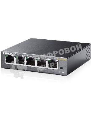 Коммутатор сетевой TP-Link SMB TL-SG105E 5-Port Gigabit Desktop Easy Smart Switch, 5 10/100/1000Mbps RJ45 ports, MTU/Port/Tag-based VLAN, QoS, IGMP Snooping