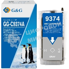 Картридж струйный G&G GG-C9374A серый (130мл) для HP Designjet T610/T770/T790eprinter/T1300eprinter/T1100