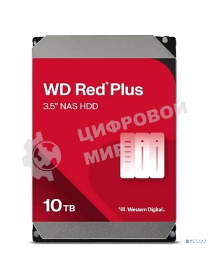 Жесткий диск HDD Western Digital 10Tb, 7200RPM SATA 3.5 Red Plus NAS 512MB buffer
