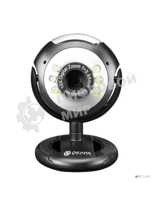 Веб-камера OKLICK OK-C8825 640x480, 30 кадр/с, USB Type-A, микрофон, черный/белый