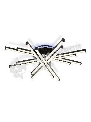 Потолочный светодиодный светильник Ambrella light FL6276 BK 119W черный 3000K-6400K+RGB 800*800*165 (ПДУ ИК)