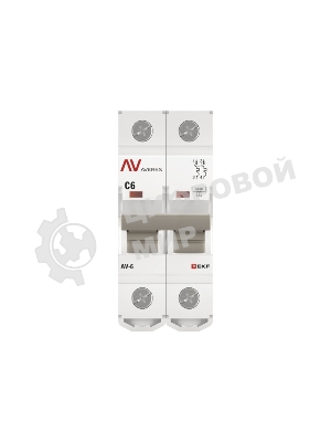 Выключатель автоматический Averes AV-6 2P 6A (C) 6kA