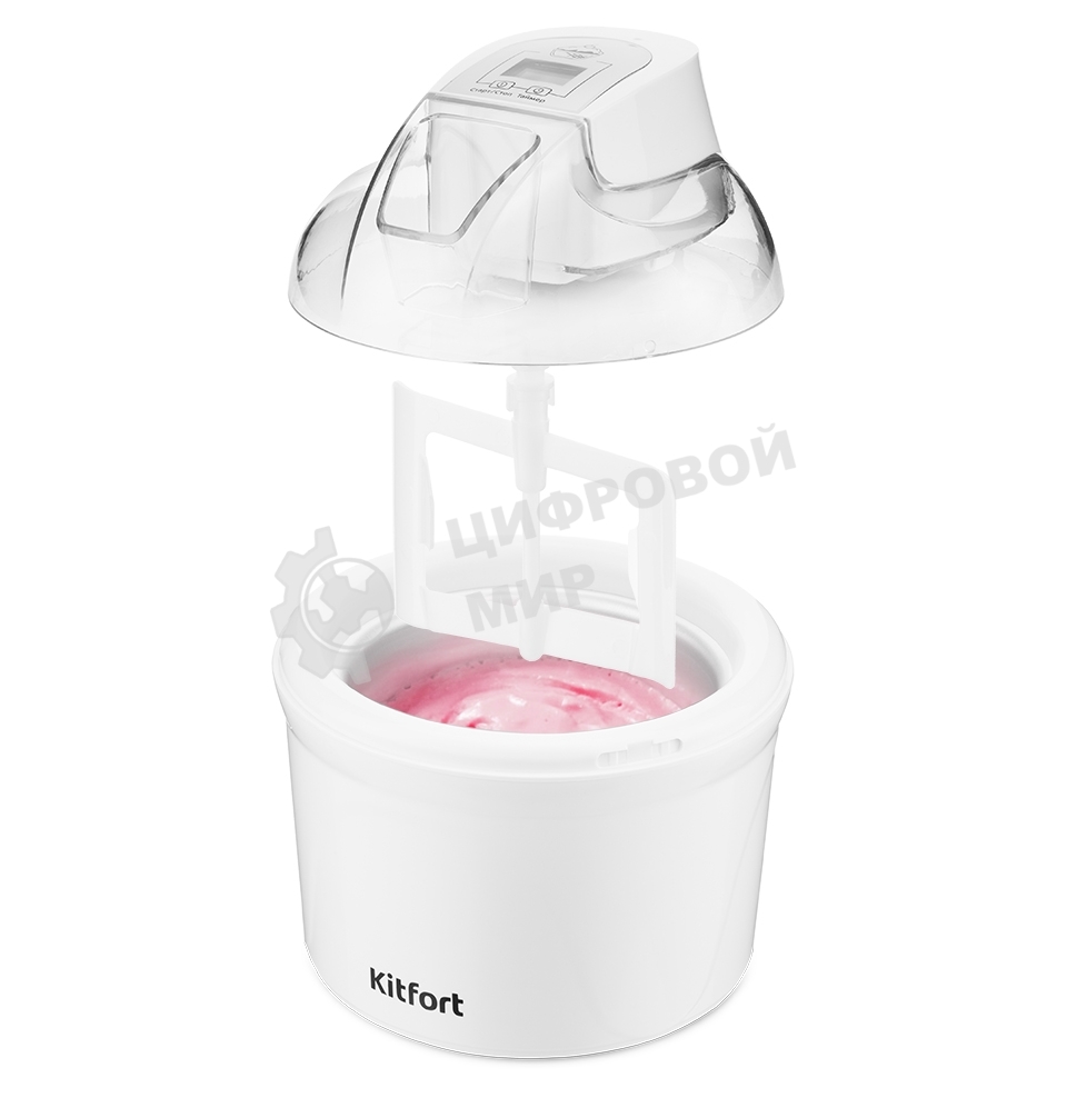 Мороженица Kitfort КТ-1808 12Вт 1500мл. белый