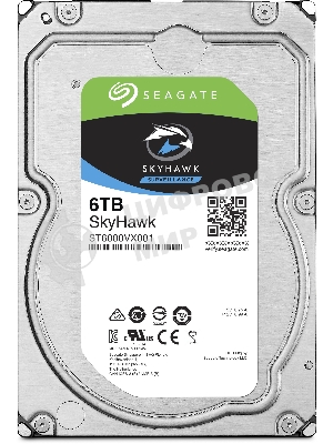 Жесткий диск Seagate 6TB 5400rpm SATA 6GB/S 256MB ST6000VX001 Seagate SkyHawk