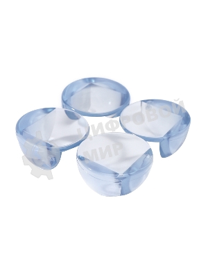 Прозрачные круглые накладки-протекторы для мебели (4.2x4.2x1.5 см). 4 шт.