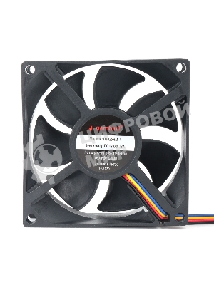 Вентилятор для корпуса Gembird черный, 80 мм, 3000 об/мин, 32 дБ, 4 pin