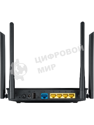 Маршрутизатор беспроводной Asus RT-AC1200 10/100BASE-TX черный (Dual Band)