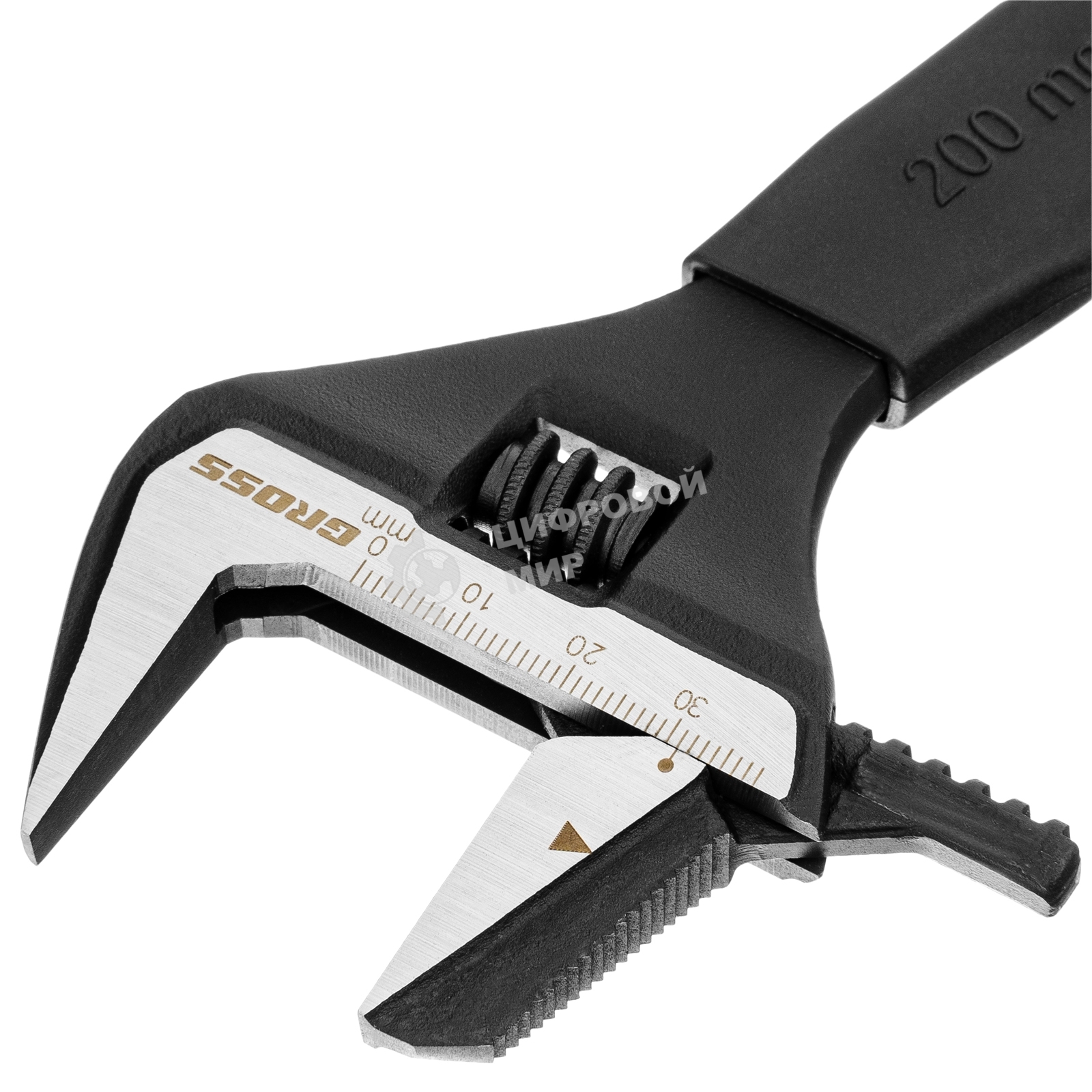 Ключ разводной Gross 15572 переставная губка, 200 мм, CRV