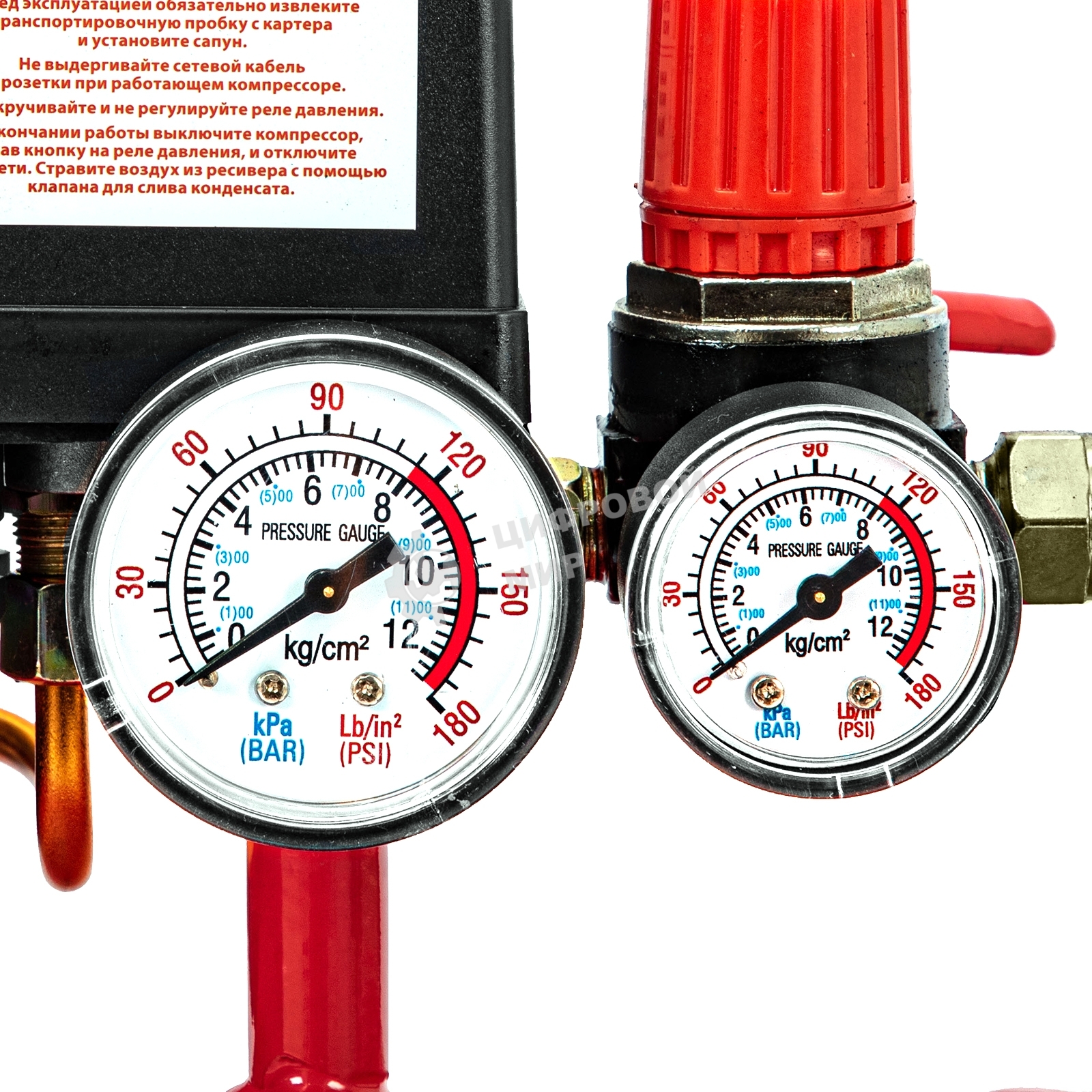 Компрессор воздушный МТХ КР2500/80 рем. привод, 2,5 кВт, 80 л, 420 л/мин