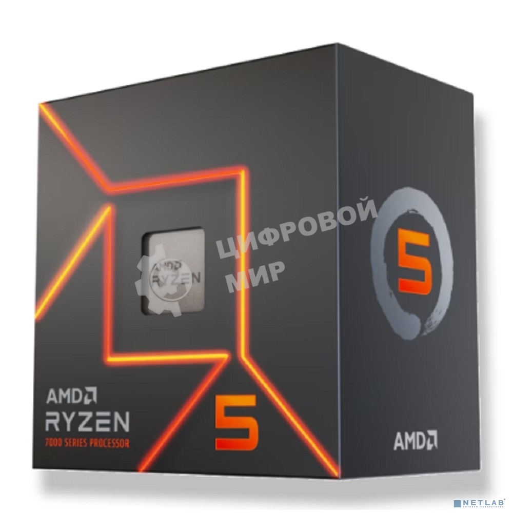 Процессор AMD Ryzen 5 7400F OEM 100-000001845 AM5, 3.7-4.7GHz, 6 cores/12 threads, 6Mb+32Mb, 65W, w/o VGA