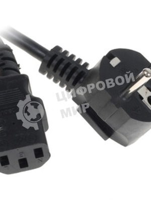 Кабель питания Cablexpert Schuko-C13, 3х0.5мм2, 6А, с заземлением, 1.8м, черный, без инд.уп., 500 шт [PC-186-1-2]