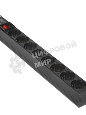 Блок розеток горизонтальный ExeGate ServerPro PDU-19H804 Al-8S-EU2.5-SW, 19