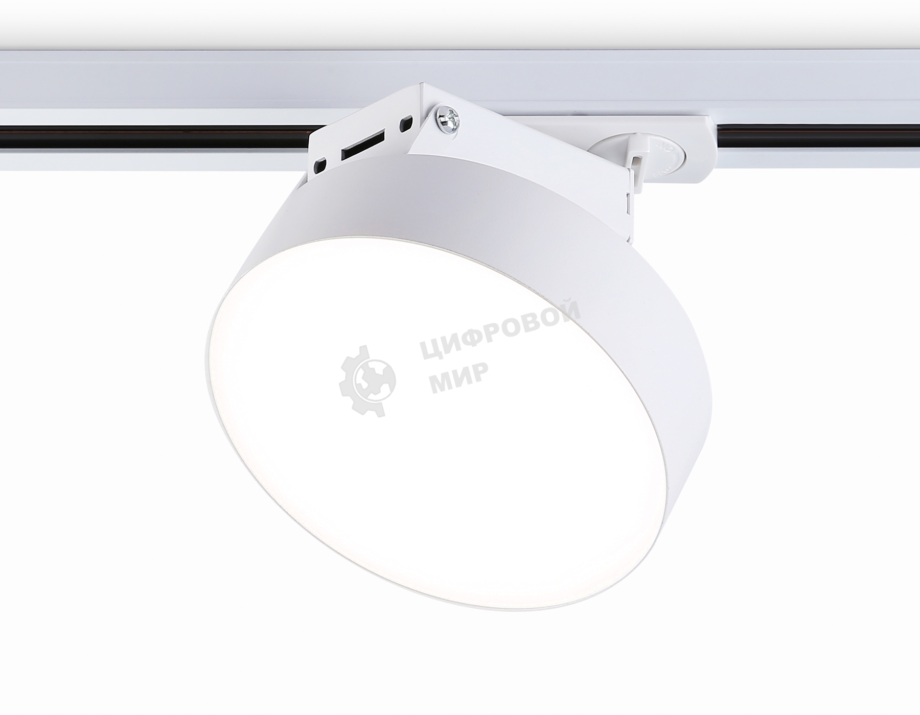 Трековый однофазный светодиодный светильник Ambrella light GL6837 WH белый LED 15W 4200K D115*80