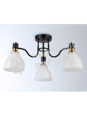 Светильник Ambrella light TR303303/3 BK/GD/FR черный/золото/белый матовый E27*3 max 60W D600*270