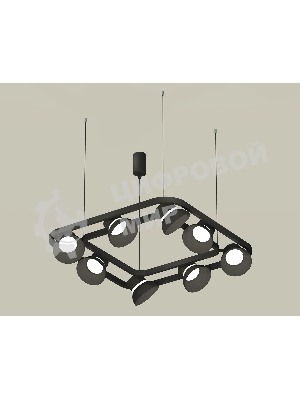 Светильник Ambrella light XB9182080/8 SBK/FR черный песок/белый матовый GX53 (С9182, N8141)