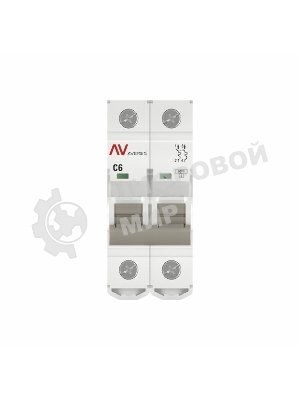 Выключатель автоматический Averes AV-6 2P 6A (C) 6kA