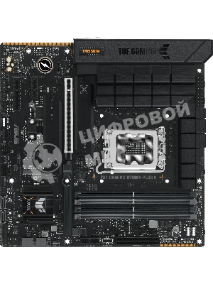 Материнская плата ASUS TUF GAMING B760M-PLUS II, LGA 1700, Intel B760, 4xDDR5, 4xSATA, 3xM.2, 1xPCIe 5.0 x16, 1xPCIe x4, 1xPCIe x1, 1xUSB-A 3.2 Gen 2, 2xUSB-A 3.2 Gen 1, 4xUSB 2.0, 1xUSB-C 3.2 Gen 2x2, 1x2.5Gb LAN, 5x3.5 мм, 7.1, mATX