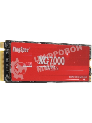 Накопитель SSD KingSpec XG7000, 2Tb, PCIe 4.0 x4, M.2 2280, NVMe, R/W 7400/6600, с радиатором