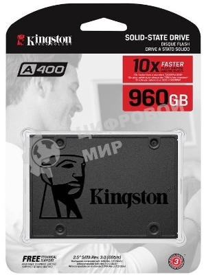 Накопитель SSD Kingston A400, 960Gb, SATA III, 2.5