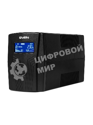 Источник бесперебойного питания SVEN Pro 650 650VA/390W LCD, USB, RJ-45 (2 EURO)